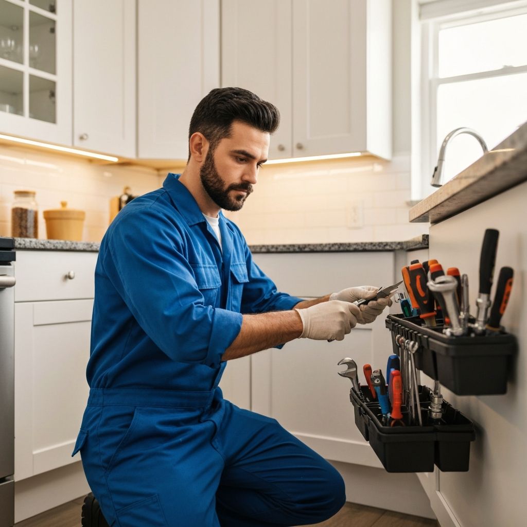 Professional plumber providing expert plumbing services